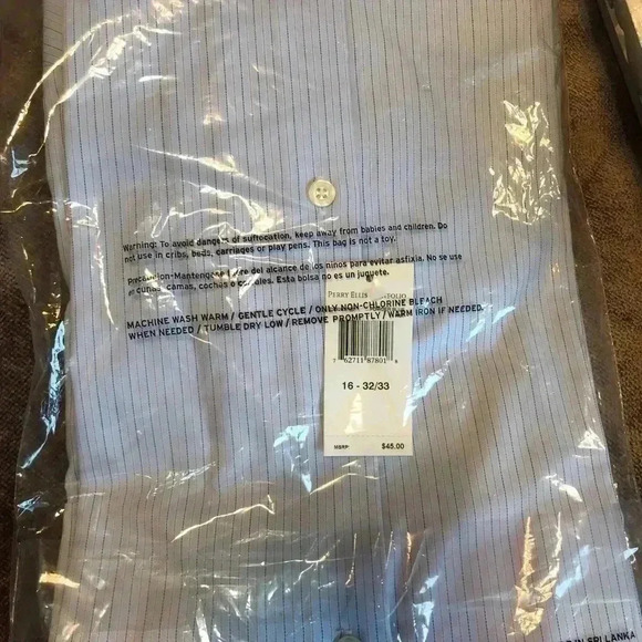 NWT Perry Ellis Portfolio Blue Shirt - Picture 4 of 4
